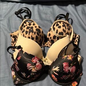 Victoria’s Secret Stylish Women's Intimates Set - Leopard, Floral, and Cream
